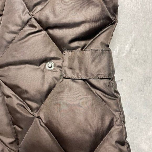 Eddie Bauer Goose Down Puffer Vest‎ Jacket Womens Sz S Brown Quilted Full Zip - Picture 6 of 12